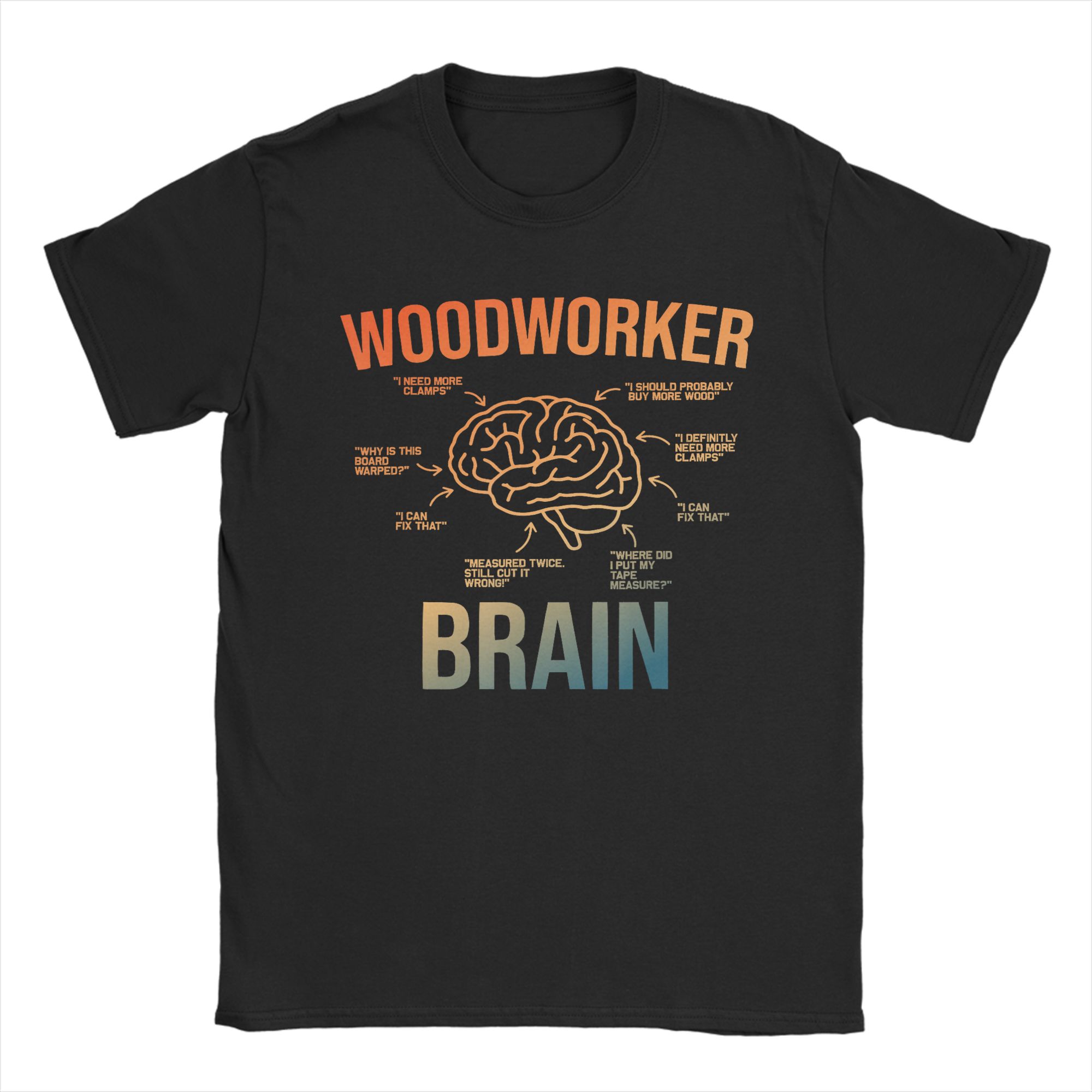 Woodworking Gift Ideas - T-shirt da uomo Woodworker Brain Funny