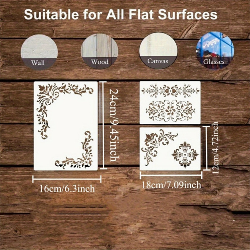 Set di 6 Stencil Floreali per  - Woodworking Veneer recensione e prezzo