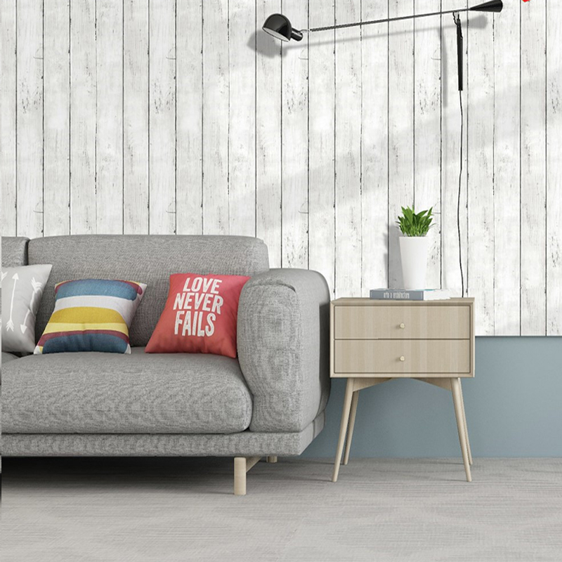 Avorio bianco retro imitazione - Woodworking Wallpaper recensione e prezzo